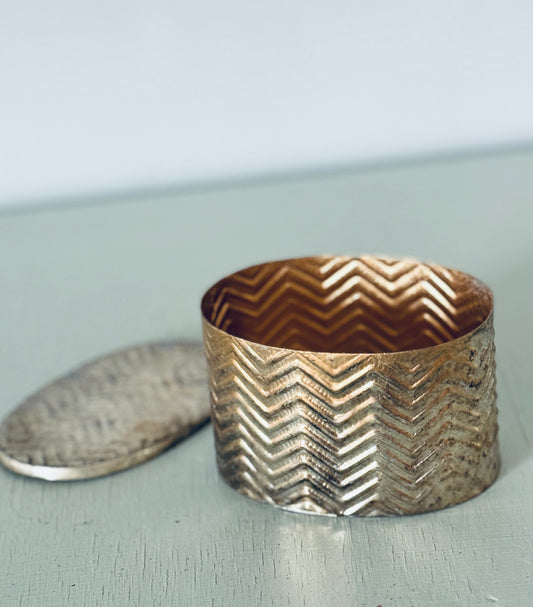 Vintage-style Debossed Metal Box