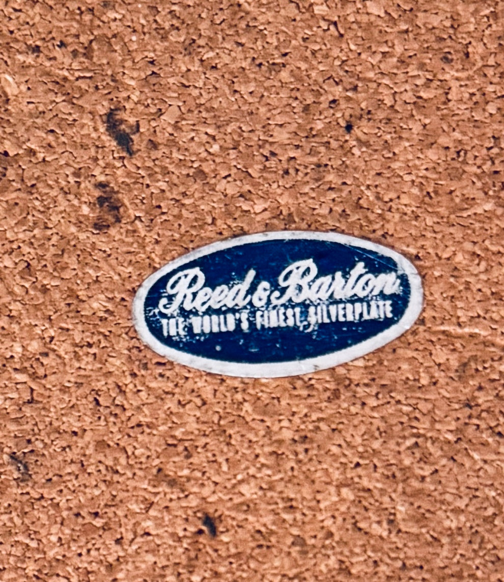 Vintage Silver Rim Vanity Mirror Tray