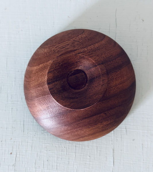 Small Live-Edge Hand-turned Walnut Bowl