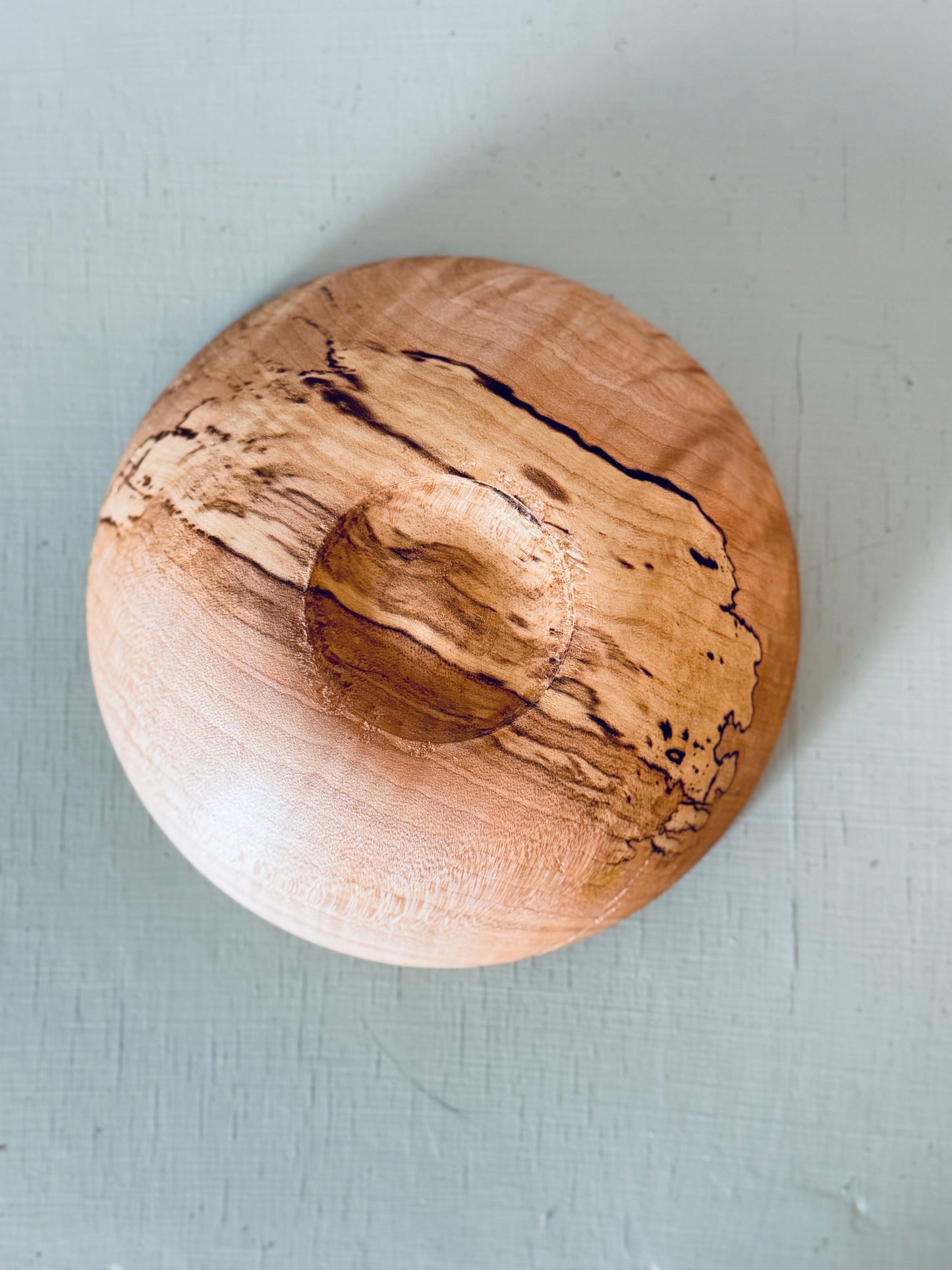 Spalted Curly Maple Hand-turned Bowl
