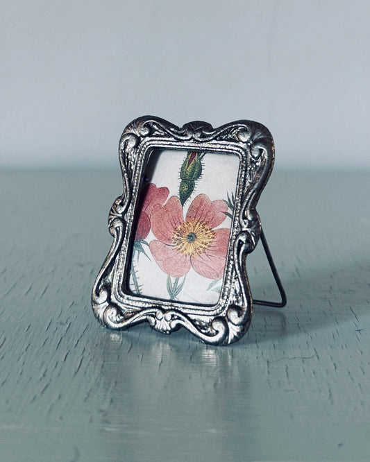 Vintage Metal Miniature Ornate Picture Frame