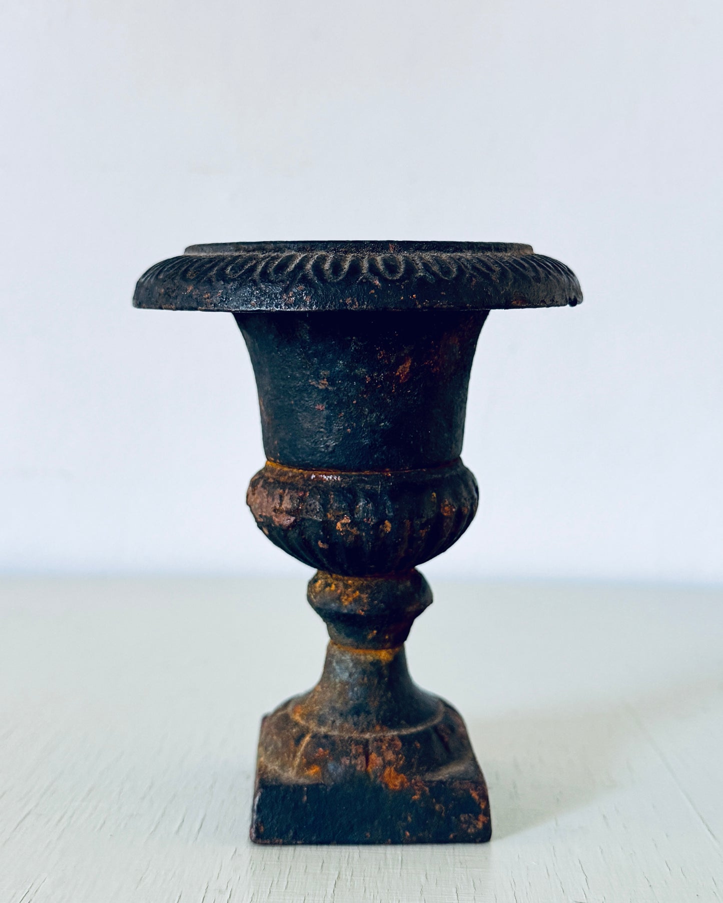 Small vintage Cast Iron Garden Urn Planter