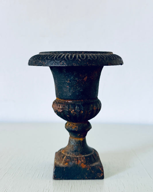 Small vintage Cast Iron Garden Urn Planter