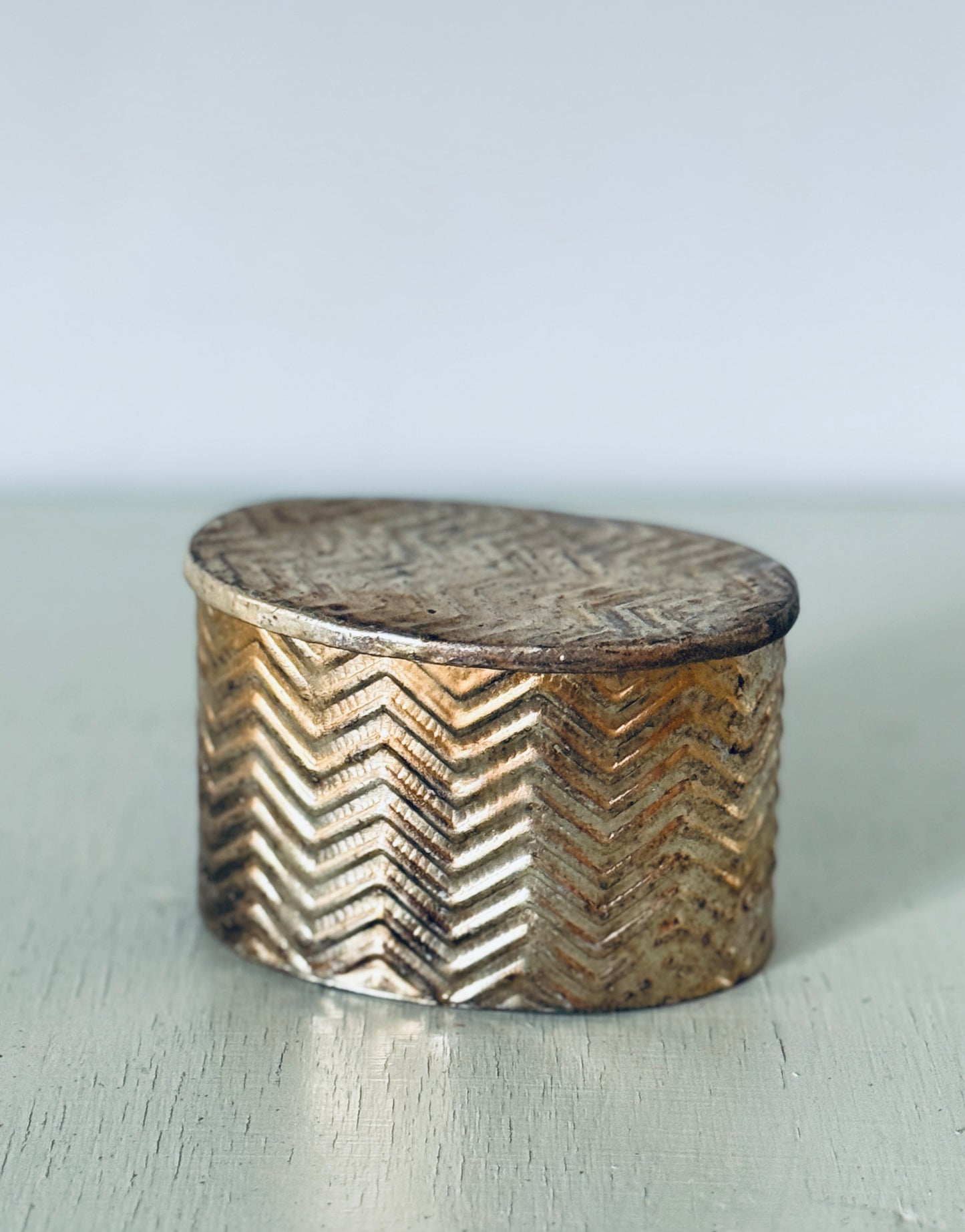 Vintage-style Debossed Metal Box