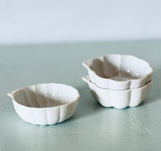 Set of 3 Porcelain Jelly Moulds or Trinket Dishes