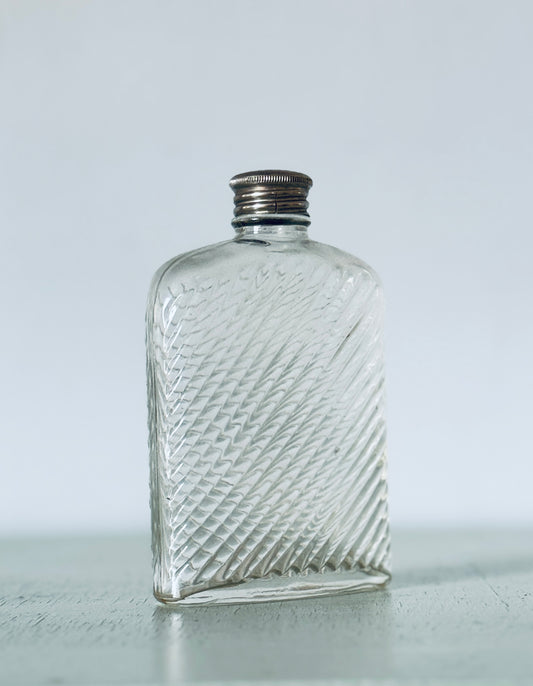 Vintage Art Deco Glass Flask