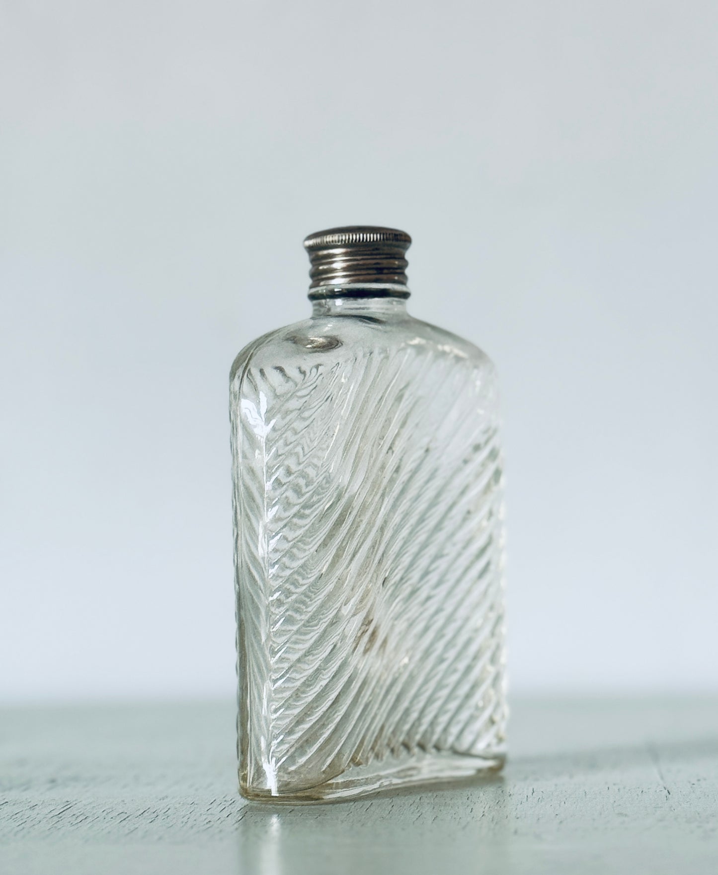 Vintage Art Deco Glass Flask