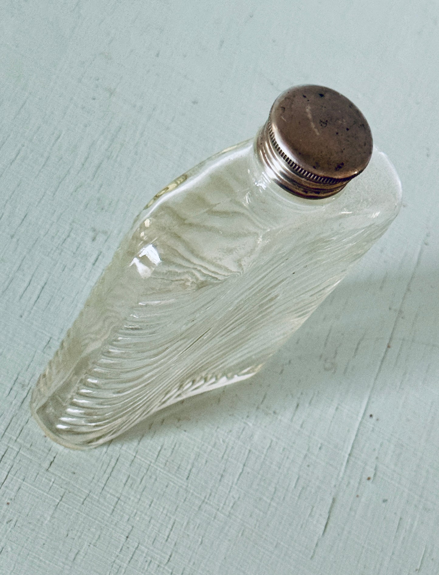 Vintage Art Deco Glass Flask