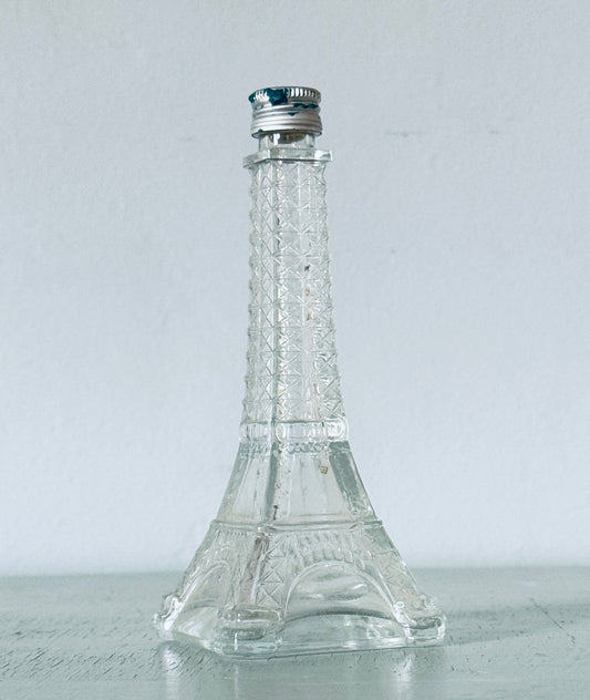 Vintage Glass Eiffel Tower Perfume Bottle