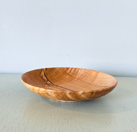 Spalted Curly Maple Hand-turned Bowl
