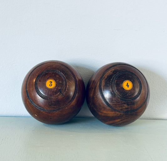 Pair of Antique Glasgow Lawn Bowling Balls
