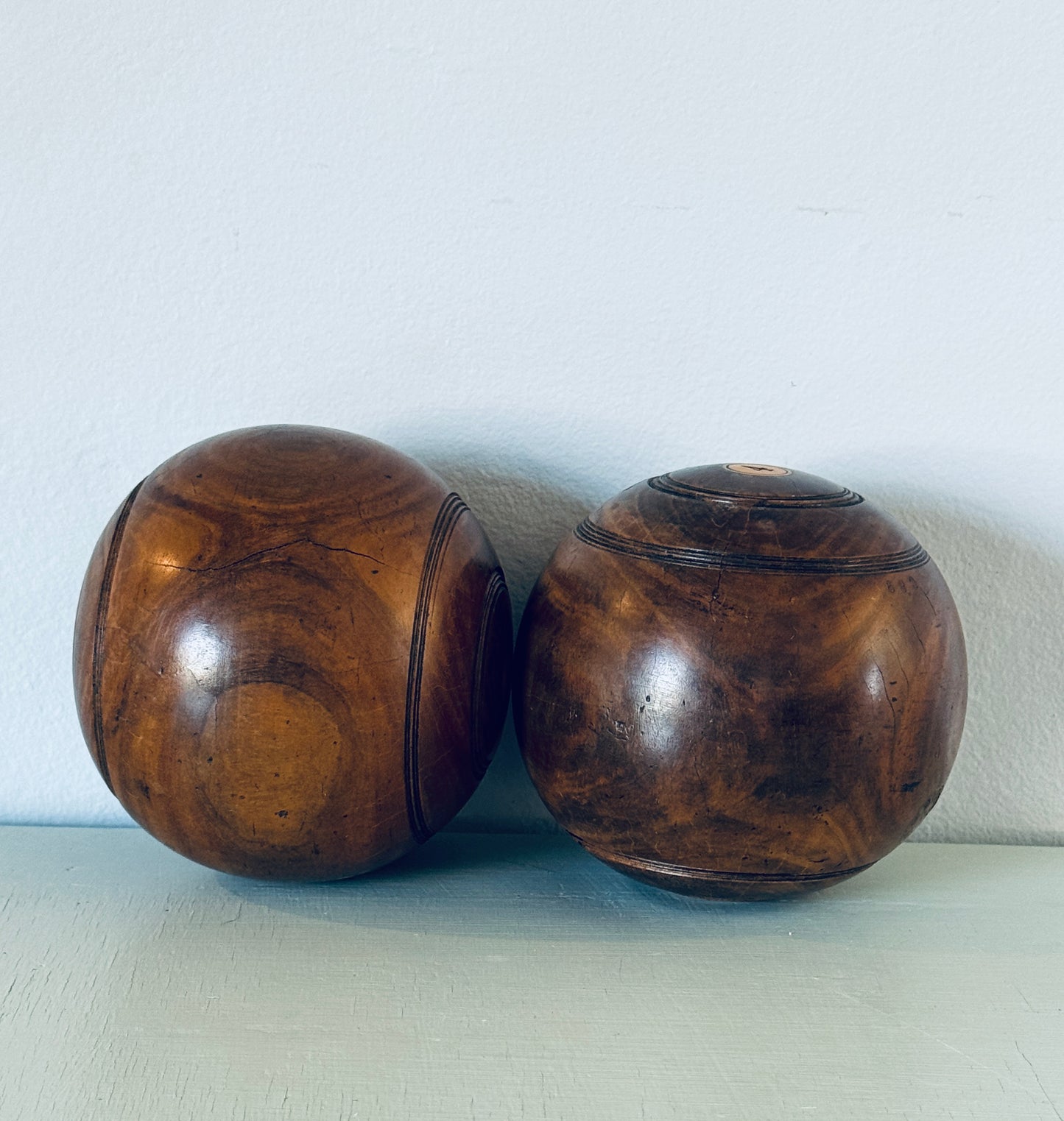 Pair of Antique Glasgow Lawn Bowling Balls