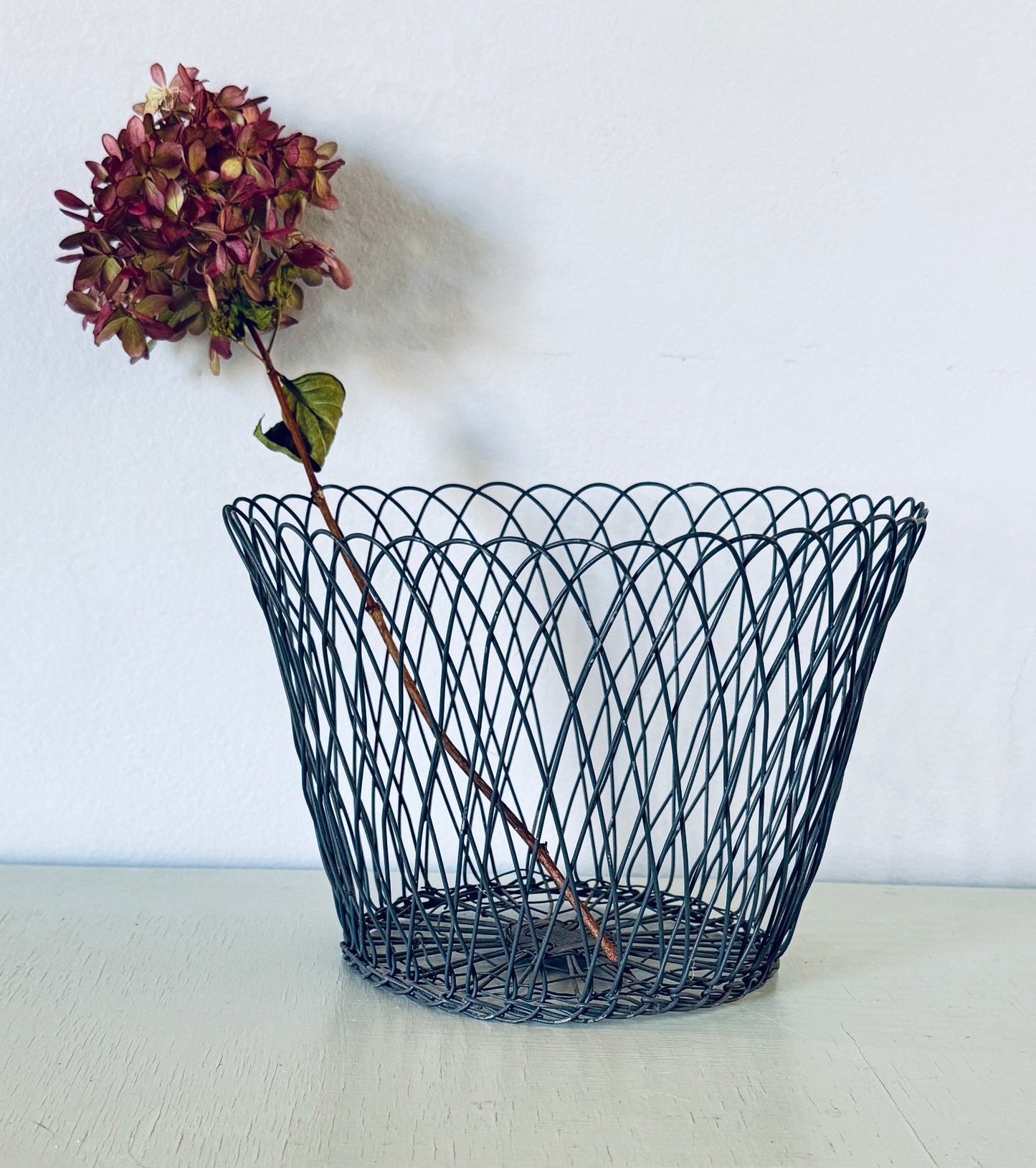 Vintage-style Wire Basket or Flower Pot